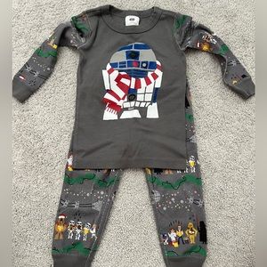 HannaAndersson Kid Set PJ Star War Xmas R2D2 Organic Cotton - 85cm 2T